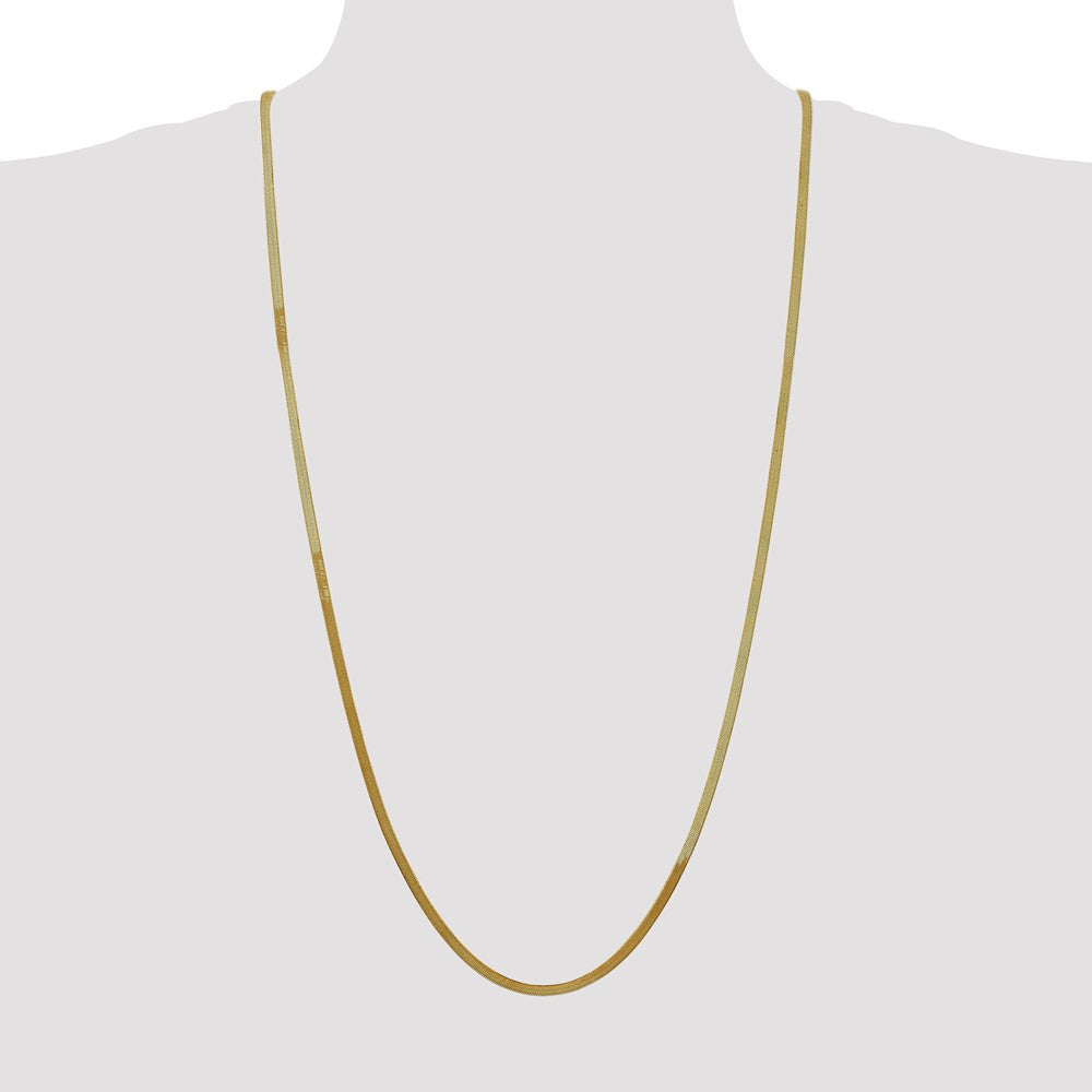 14k 3mm Silky Herringbone Chain - Product Photo