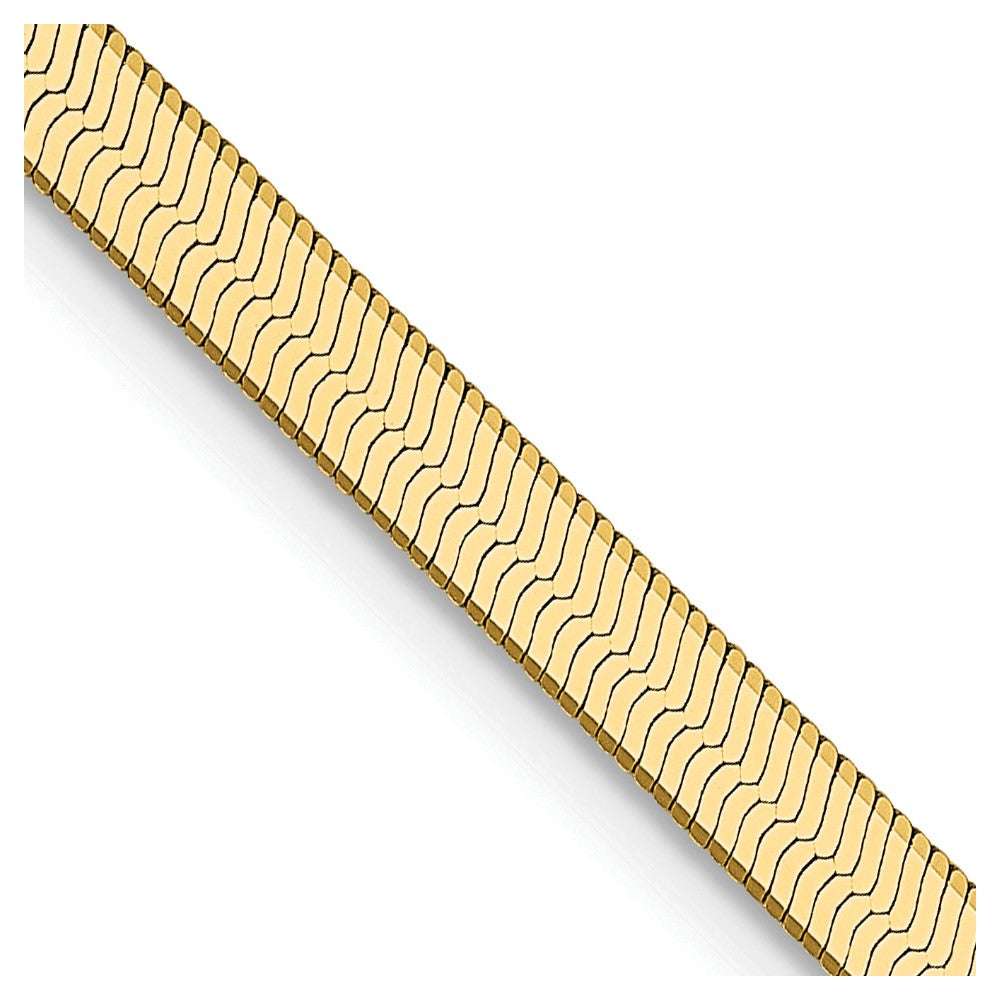14K Yellow Gold 3mm Silky Herringbone Chain Necklace 16"-30"