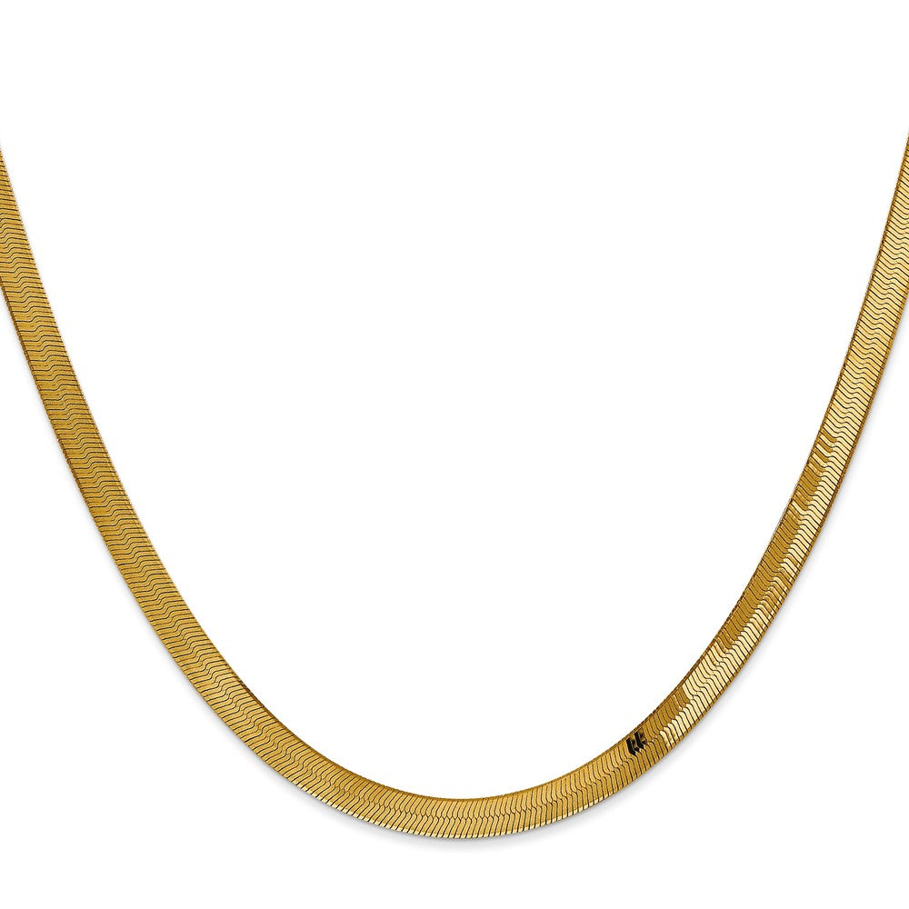 14k 4mm Silky Herringbone Chain - Product Photo