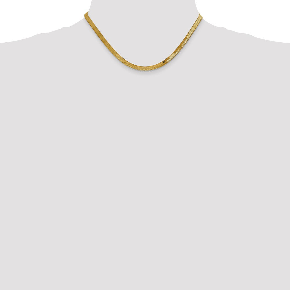 14k 4mm Silky Herringbone Chain - Product Photo