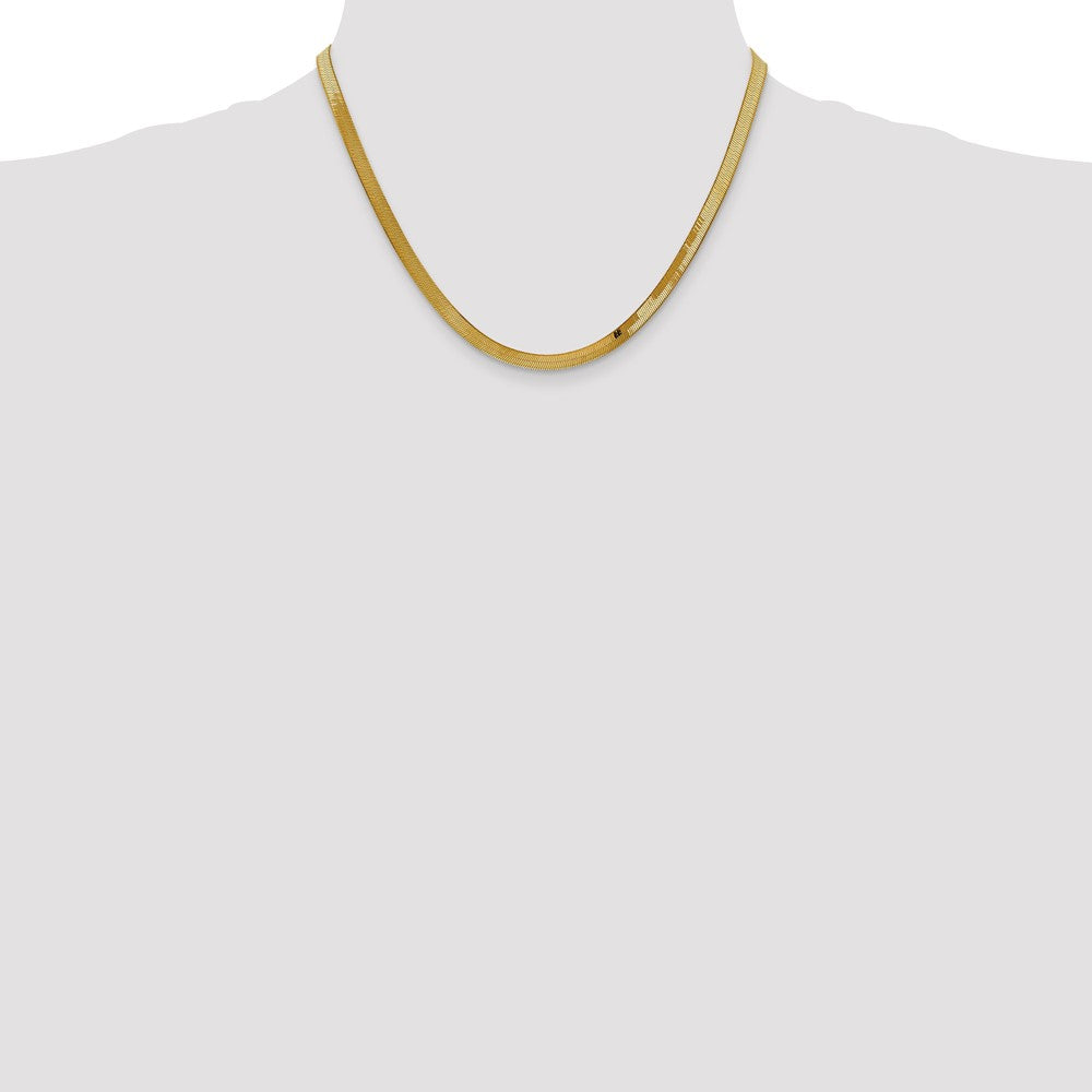 14k 4mm Silky Herringbone Chain - Product Photo