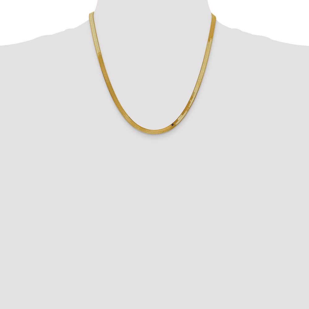 14k 4mm Silky Herringbone Chain - Product Photo