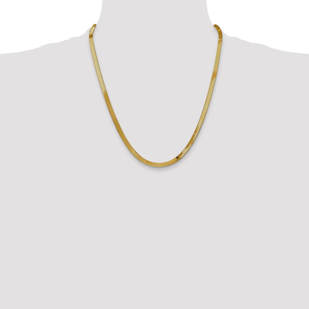 14k 4mm Silky Herringbone Chain - Product Photo