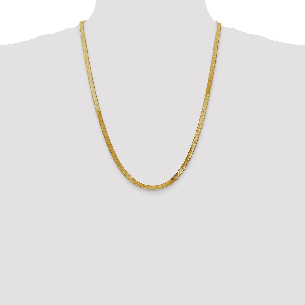 14k 4mm Silky Herringbone Chain - Product Photo