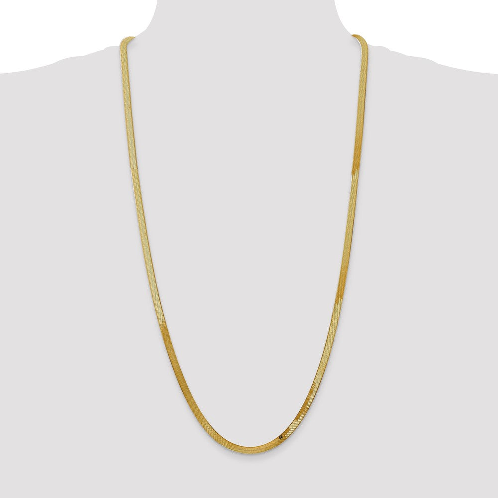 14k 4mm Silky Herringbone Chain - Product Photo