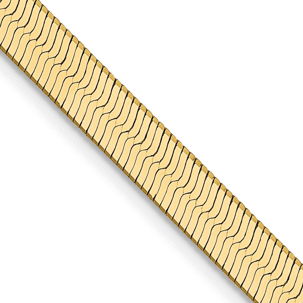 14K Yellow Gold 4mm Silky Herringbone Chain Necklace 16"-30"