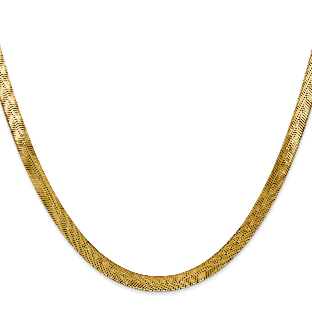14k 5mm Silky Herringbone Chain - Product Photo