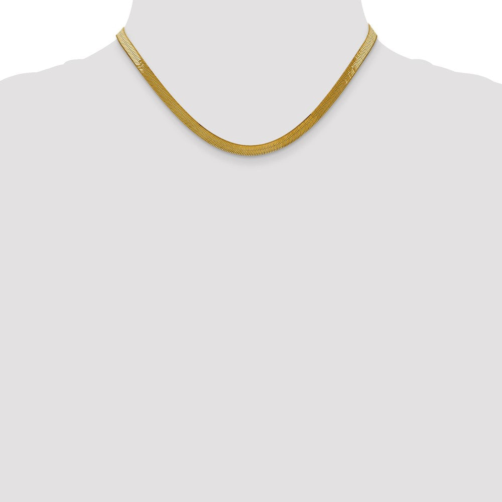 14k 5mm Silky Herringbone Chain - Product Photo