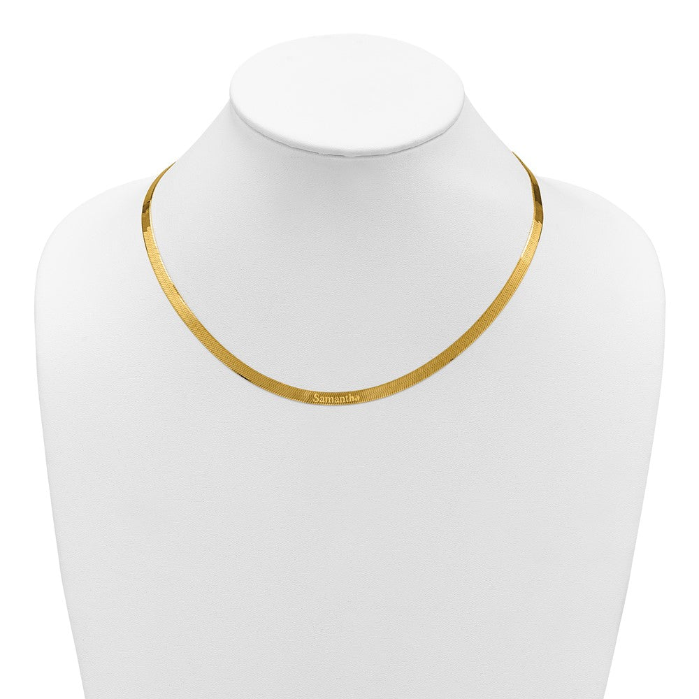 14k 5mm Silky Herringbone Chain - Product Photo