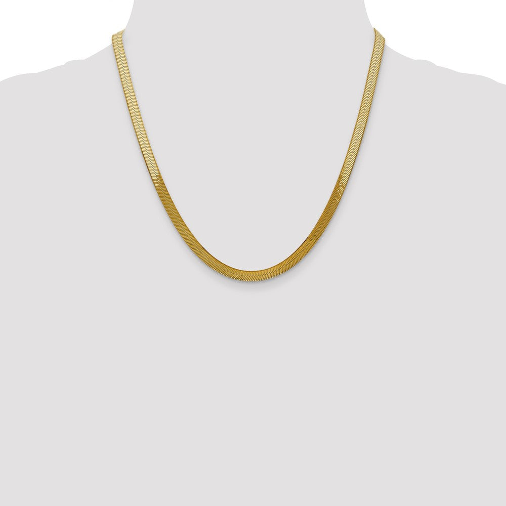 14k 5mm Silky Herringbone Chain - Product Photo
