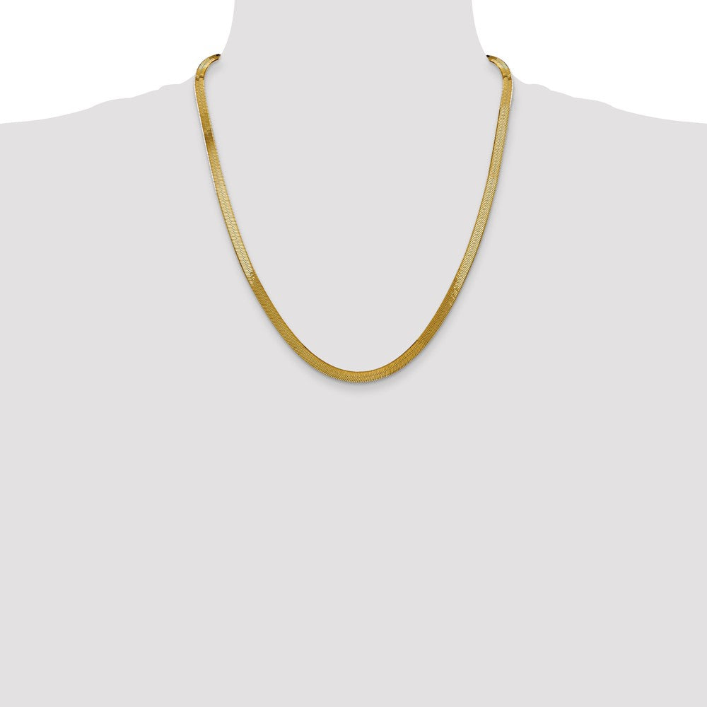 14k 5mm Silky Herringbone Chain - Product Photo