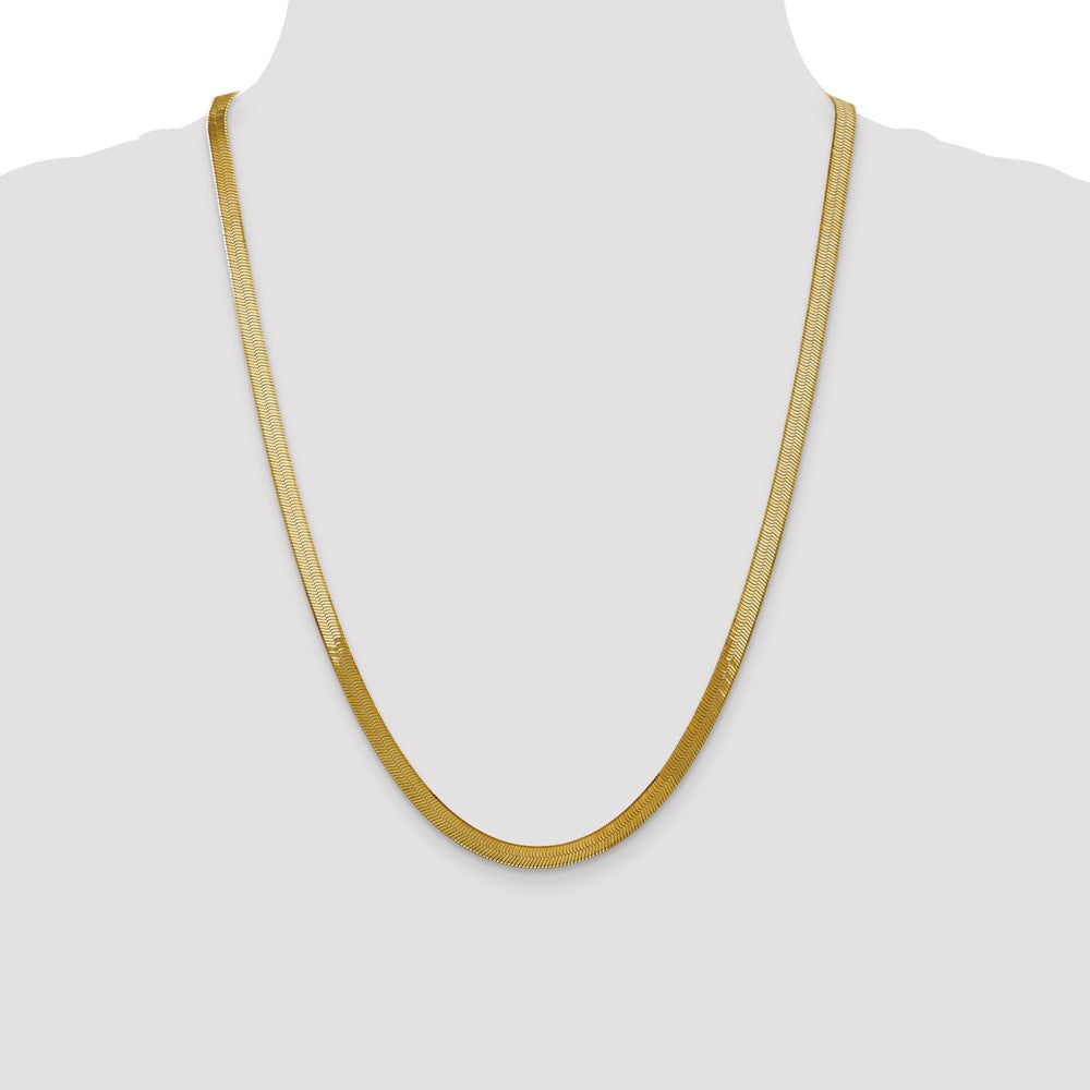 14k 5mm Silky Herringbone Chain - Product Photo