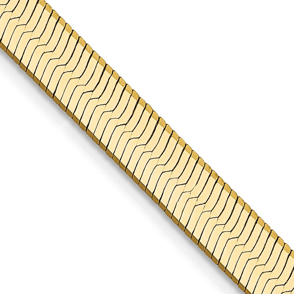14K Yellow Gold 5mm Silky Herringbone Chain Necklace 16"-24"
