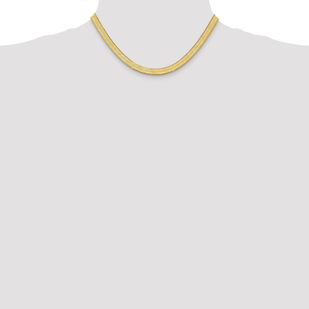 14k 6.5mm Silky Herringbone Chain - Product Photo