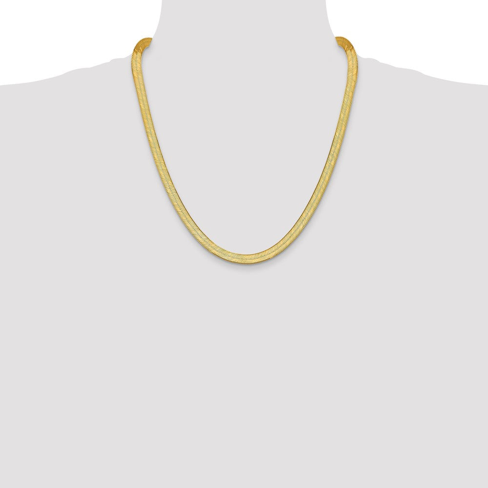 14k 6.5mm Silky Herringbone Chain - Product Photo