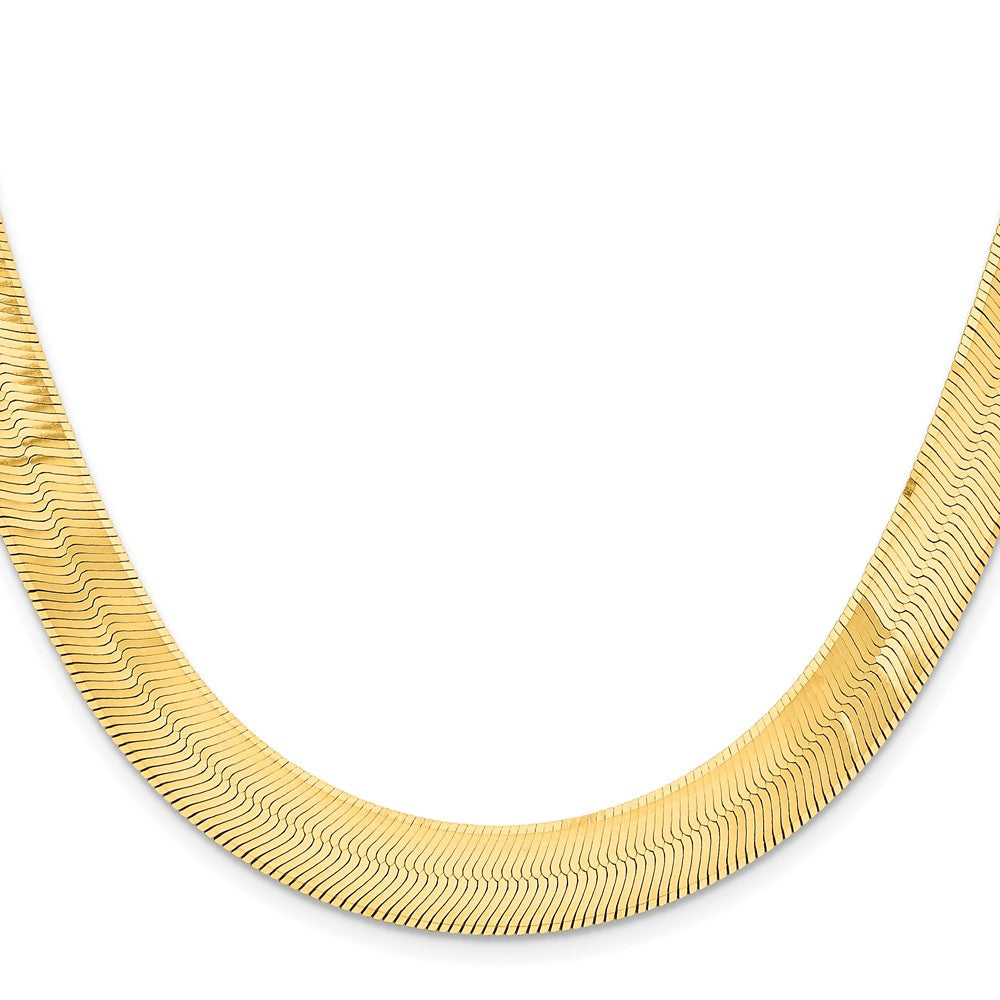 14k 10mm Silky Herringbone Chain - Product Photo
