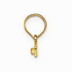 10K / 14K Yellow Gold 10ky Casted Small Diamond-cut Top Charm - Product Photo