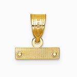 10K / 14K Yellow Gold 10ky Casted Small Diamond-cut Top Charm - Product Photo