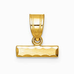 10K / 14K Yellow Gold 10ky Casted Small Diamond-cut Top Charm - Product Photo