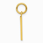 10K / 14K Yellow Gold Small Polished Number 1 Charm - Product Photo