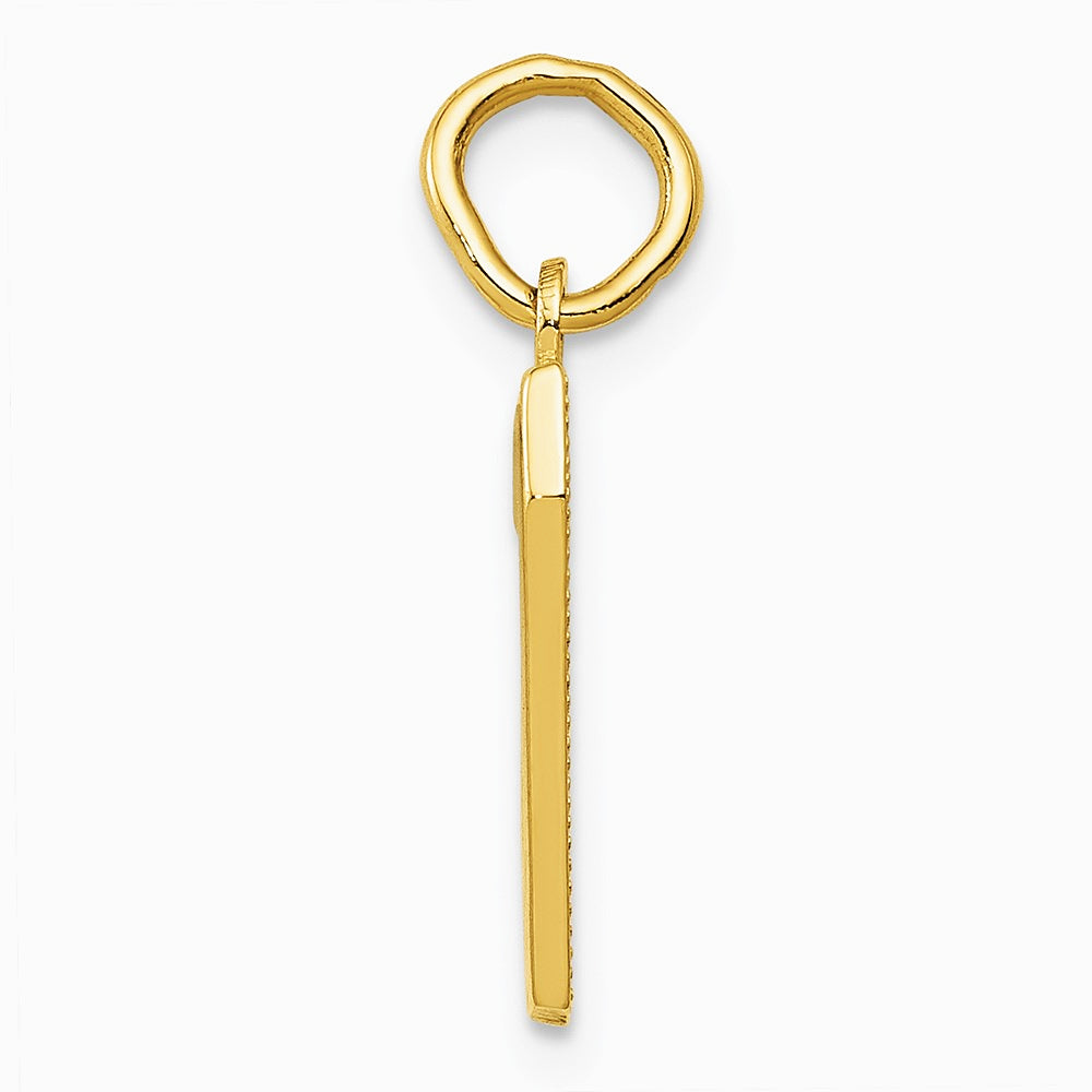 10K / 14K Yellow Gold Small Polished Number 7 Charm - Product Photo