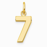 10K / 14K Yellow Gold Small Polished Number 7 Charm - Product Photo