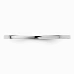 14K White Gold 1.2mm Flat Stackable Band - Product Photo