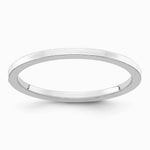 14K White Gold 1.2mm Flat Stackable Band - Product Photo