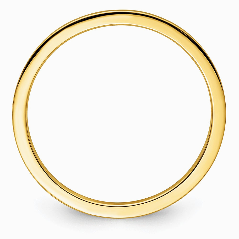 14K Yellow Gold Gold 1.2mm Flat Stackable Band - Product Photo