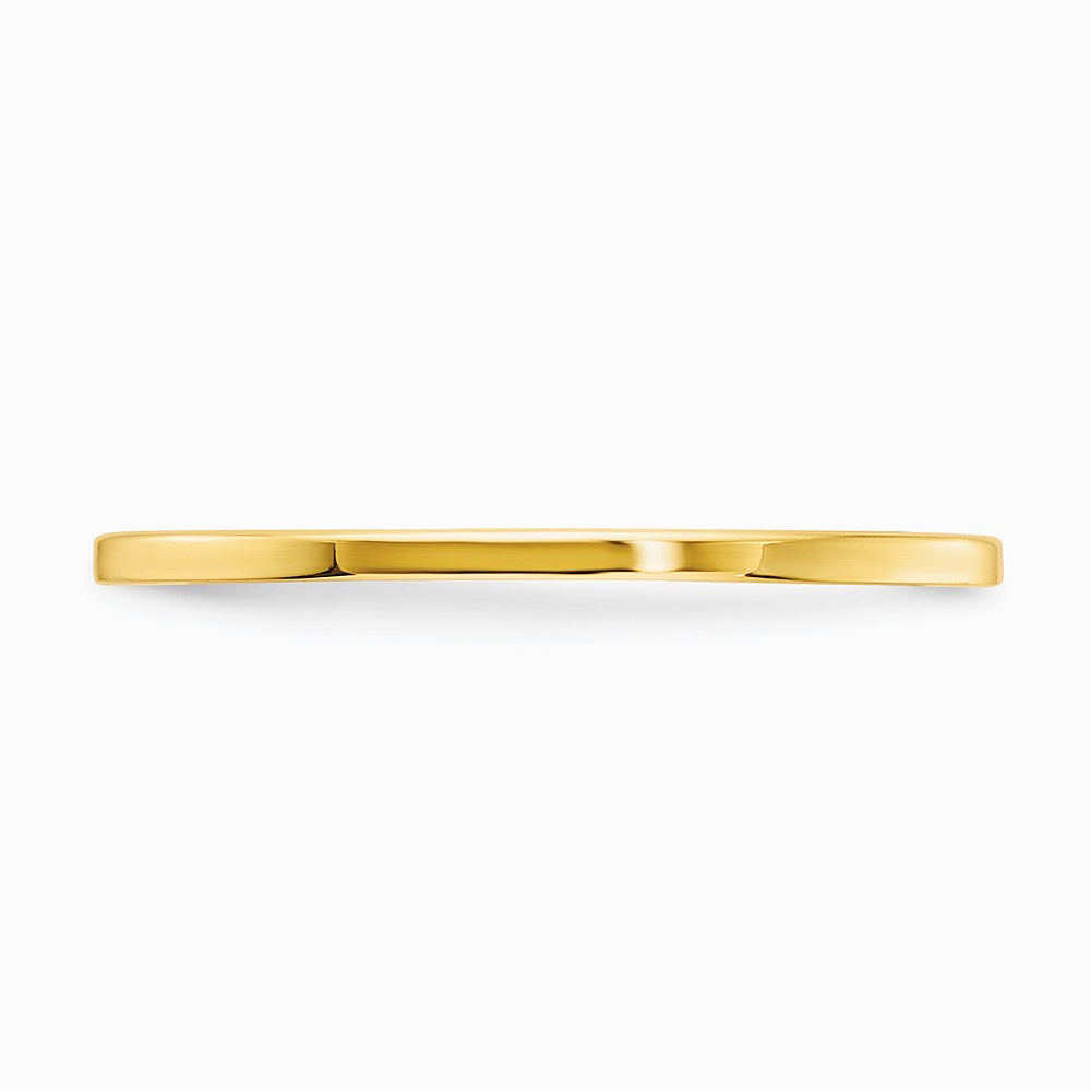 14K Yellow Gold Gold 1.2mm Flat Stackable Band - Product Photo