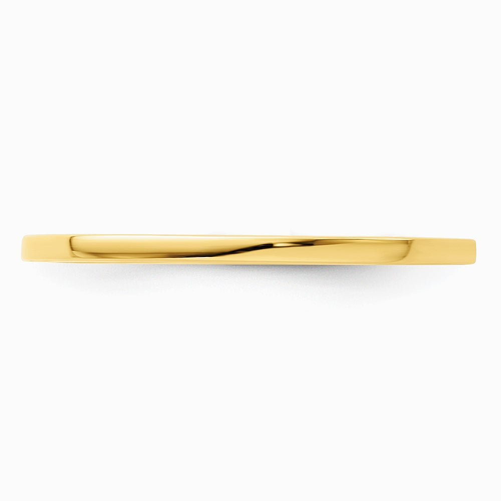 14K Yellow Gold Gold 1.2mm Flat Stackable Band - Product Photo