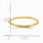 14K Yellow Gold Gold 1.2mm Flat Stackable Band - Product Photo