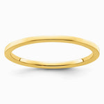 14K Yellow Gold Gold 1.2mm Flat Stackable Band - Product Photo