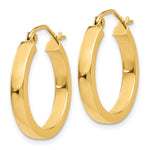 14K Yellow Gold 2x3mm Square Tube Hoops - Product Photo