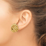 14k Polished & Twisted Love Knot Post Earrings - Product Photo