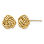14k Polished & Twisted Love Knot Post Earrings - Product Photo