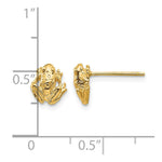 14k Mini Frog Post Earrings - Product Photo