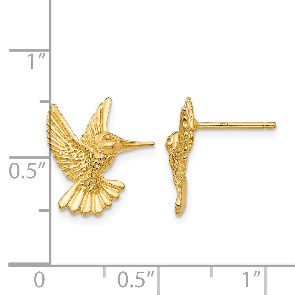 14k Hummingbird Post Earrings - Product Photo
