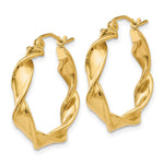 14k 4.00mm Twisted Hoop Earrings - Product Photo