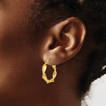 14k 4.00mm Twisted Hoop Earrings - Product Photo