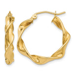 14k 4.00mm Twisted Hoop Earrings - Product Photo