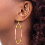 14k Tube Hoop Dangle Earrings - Product Photo