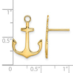 14K Polished  2-D Anchor Post Earrings - Product Photo