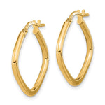 14K Rose Gold Polished Square Hoops - Product Photo