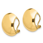 14K Polished Omega Back Earrings - Product Photo