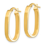 14K 3x2mm Oval Hoop Earrings - Product Photo