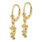 14k Angel Leverback Earrings - Product Photo