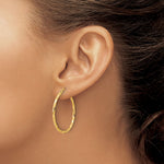 14K Polished and Twisted 1.8mm Hoop Earrings - Product Photo