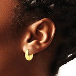 14K Yellow Gold Polished Hinged Huggie Hoop Earrings - Product Photo