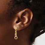 14K Polished Circle Link Post Earrings - Product Photo